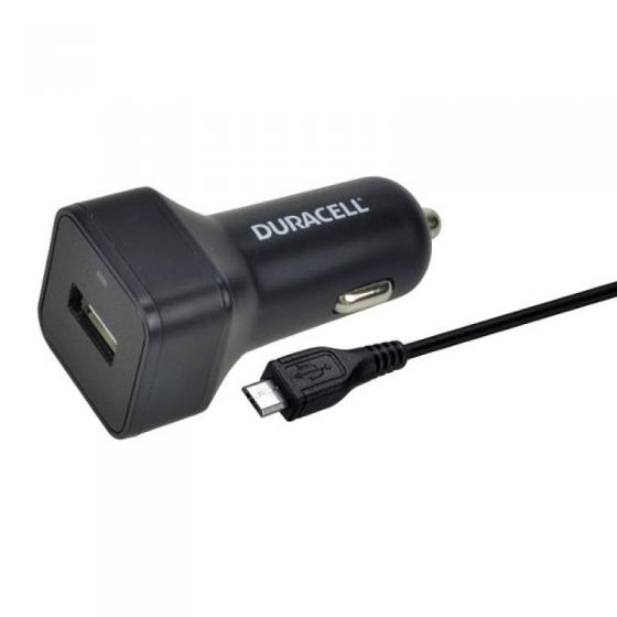 Cargador de Coche Duracell DR5032A/ USB + Cable MicroUSB/ 2.4A