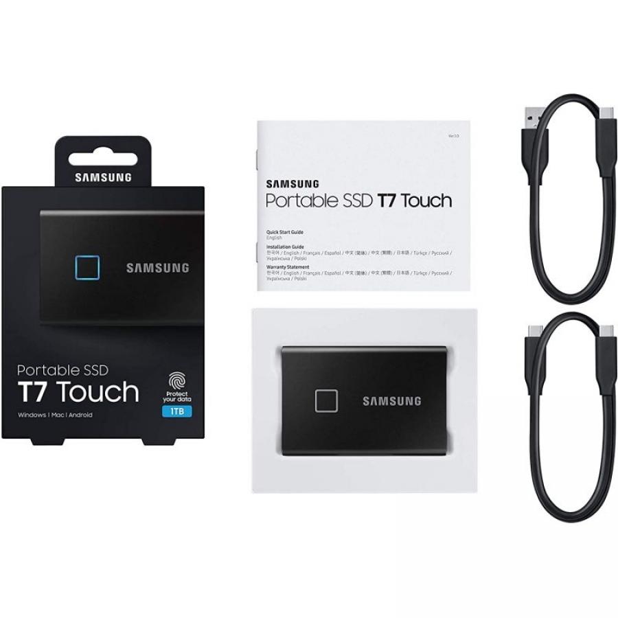 Disco Externo SSD Samsung Portable T7 Touch 1TB/ USB 3.2/ Negro - Imagen 5