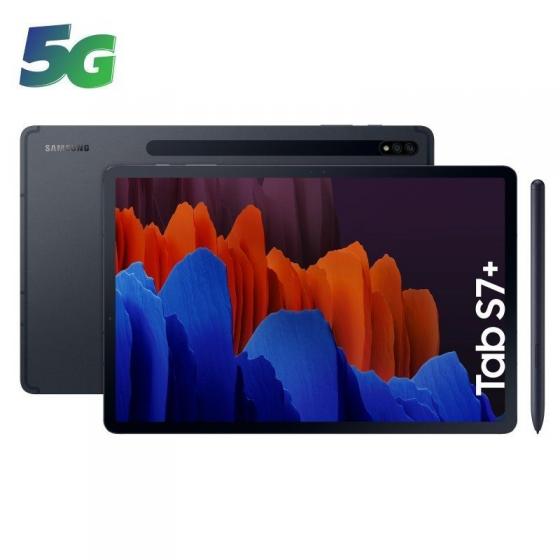 Tablet Samsung Galaxy Tab S7+ 12.4'/ 6GB/ 128GB/ 5G/ Negra - Imagen 1