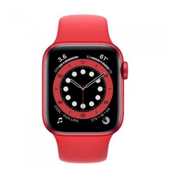 Apple Watch Series 6/ GPS/ 40mm/ Caja de Aluminio en Rojo/ Correa Deportiva Roja