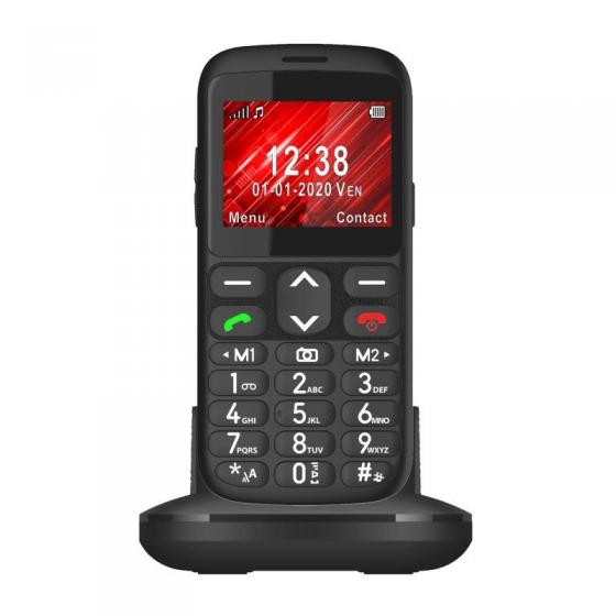 Teléfono Móvil Telefunken S520 para Personas Mayores/ Negro