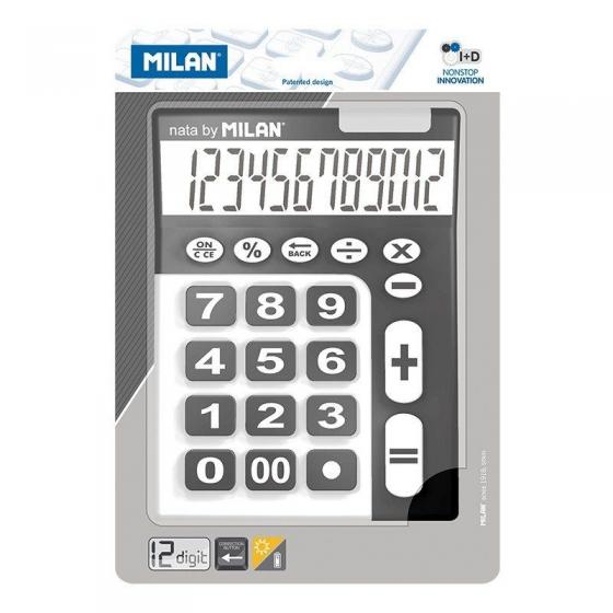 Calculadora Milan 150912KBL/ Negra y Blanca