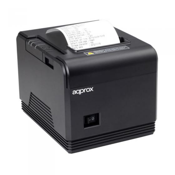 Impresora de Tickets Approx appPOS80AM3/ Térmica/ Ancho papel 80mm/ USB-RS232-Ethernet/ Negra - Imagen 1