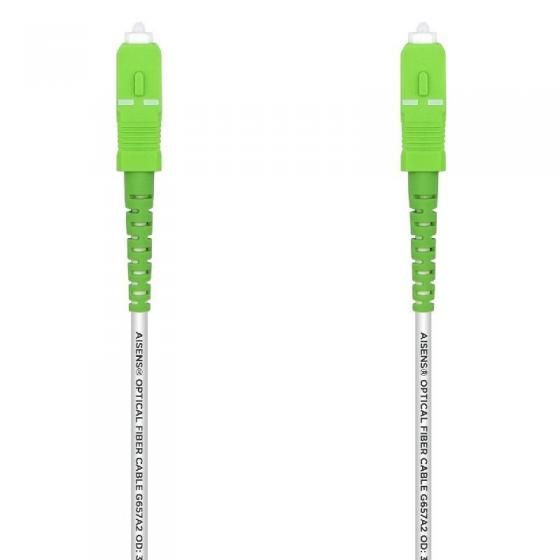 Cable de Fibra Óptica G657A2 3.0 Aisens A152-0501/ LSZH/ 30m/ Blanco