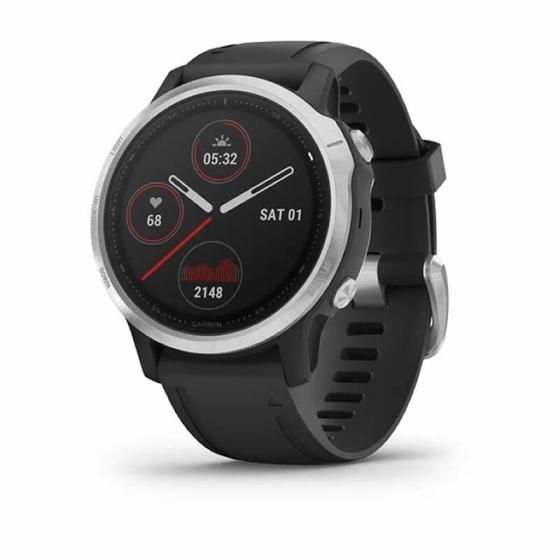 Smartwatch Garmin Fénix 6S/ Notificaciones/ Frecuencia Cardíaca/ GPS/ Plata y Negro - Imagen 1