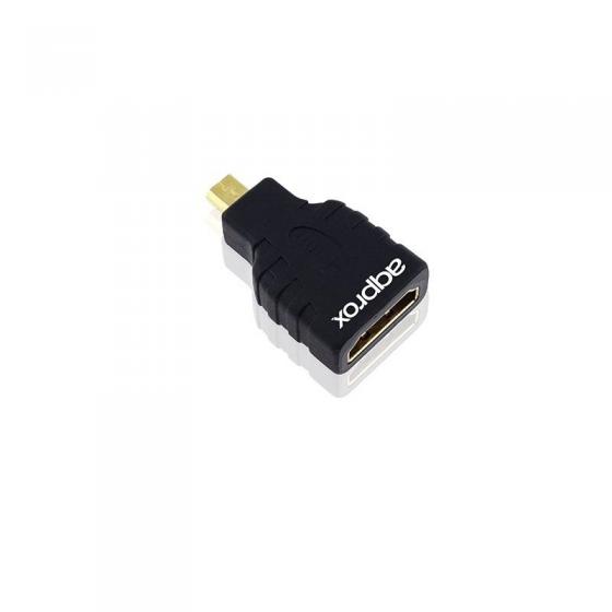 ADAPTADOR APPROX HDMI HEMBRA A MICROHDMI MACHO - BAÑADO EN ORO