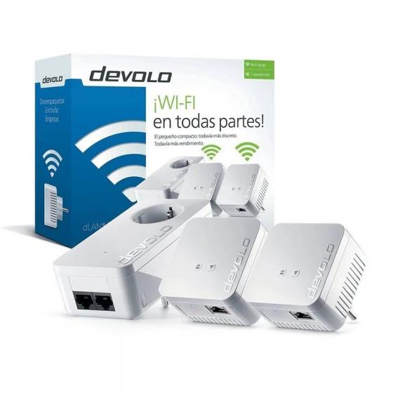 Adaptador Powerline Devolo DLAN 550 500Mbps/ Alcance 400m/ Pack de 3 - Imagen 1