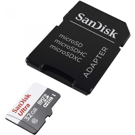 Tarjeta de Memoria SanDisk Ultra Android 32GB HC microSD con Adaptador/ Clase 10/ 80MBs