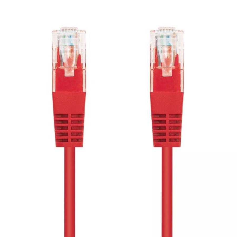 Cable de Red RJ45 UTP Nanocable 10.20.0101-R Cat.5e/ 1m/ Rojo - Imagen 1