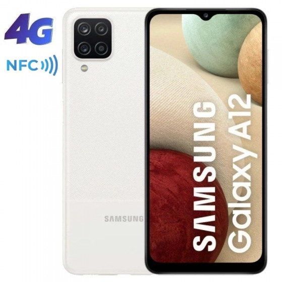 Smartphone Samsung Galaxy A12 3GB/ 32GB/ 6.5'/ Blanco